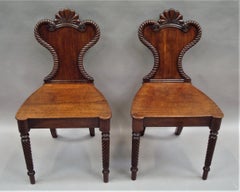 Regency Pair of Mahogany Hall Chairs