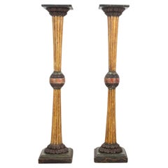 Regency Pair of Simulated Marble Torcheres