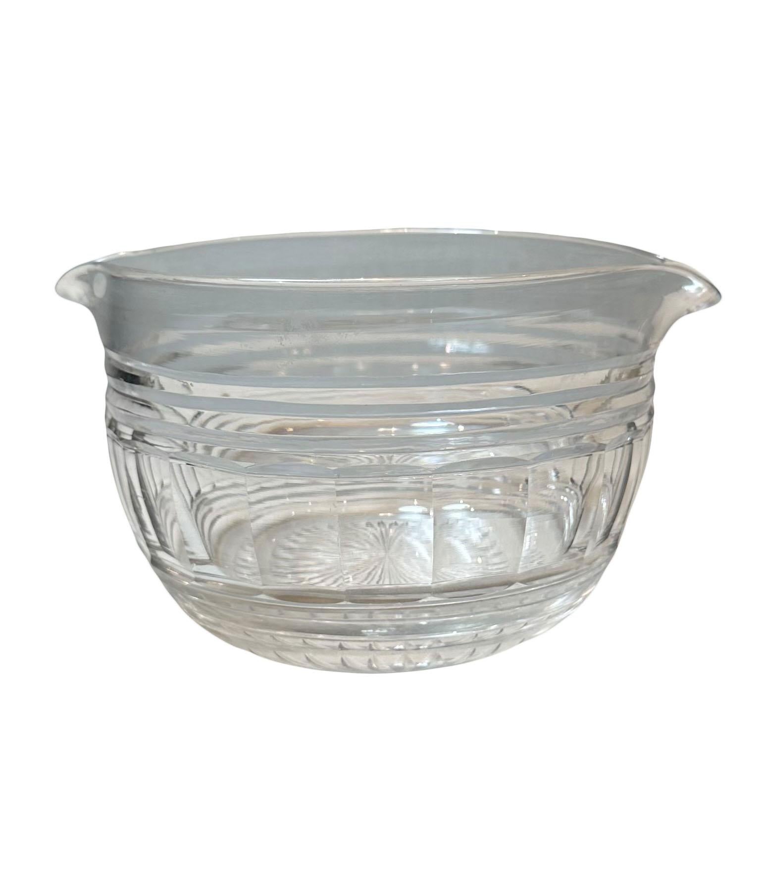 Mid-20th Century Regency Panel Cut Glass Wine Rinsers - A Set Of Three For Sale