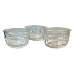 Regency Panel Cut Glass Wine Rinsers - A Set Of Three