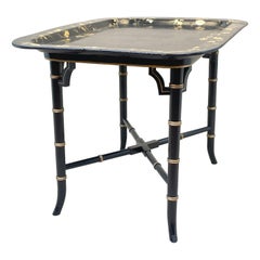Regency Papier Mache Tray On Stand