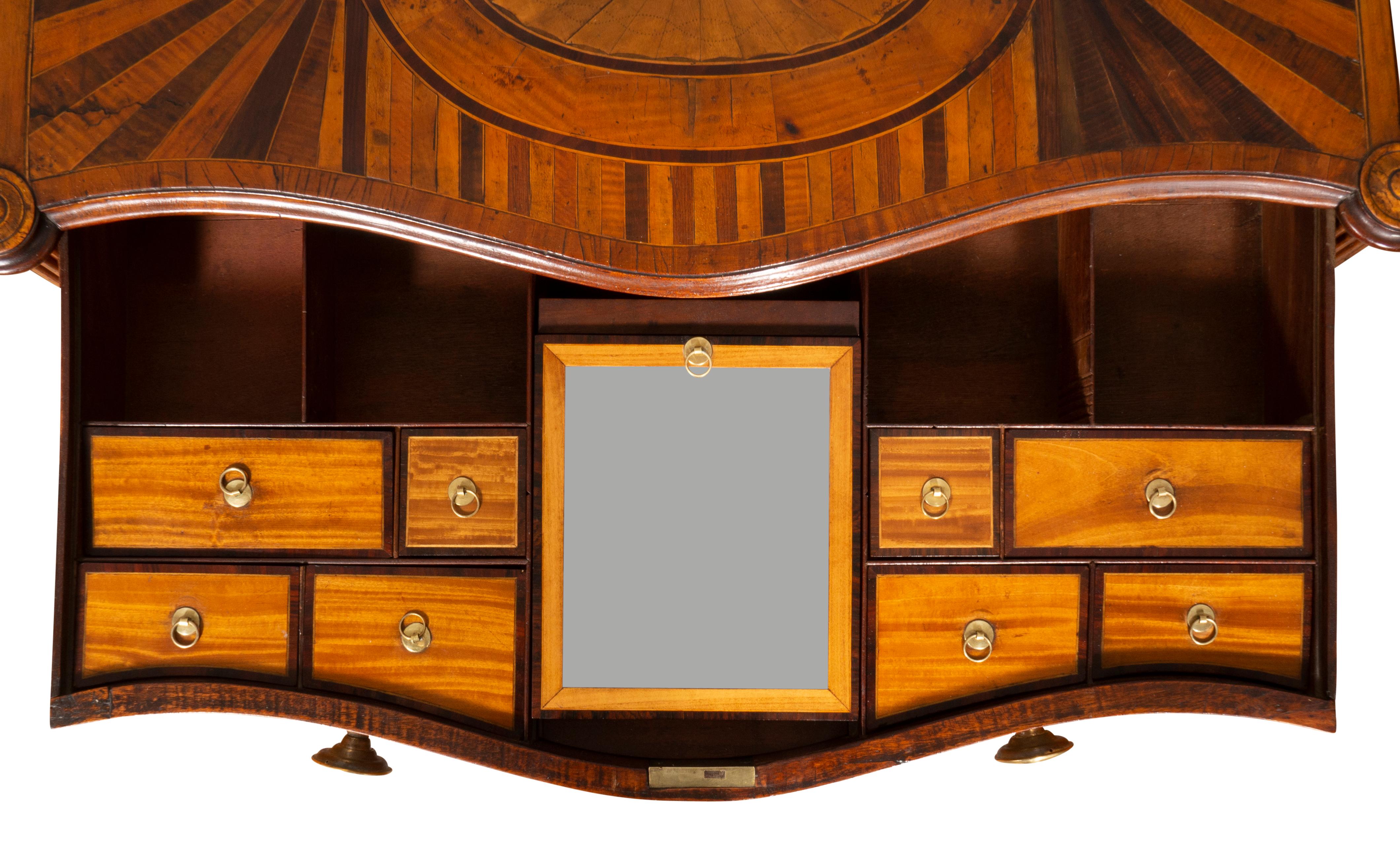 Rosewood Regency Parquetry and Exotic Wood Chest of Drawers For Sale