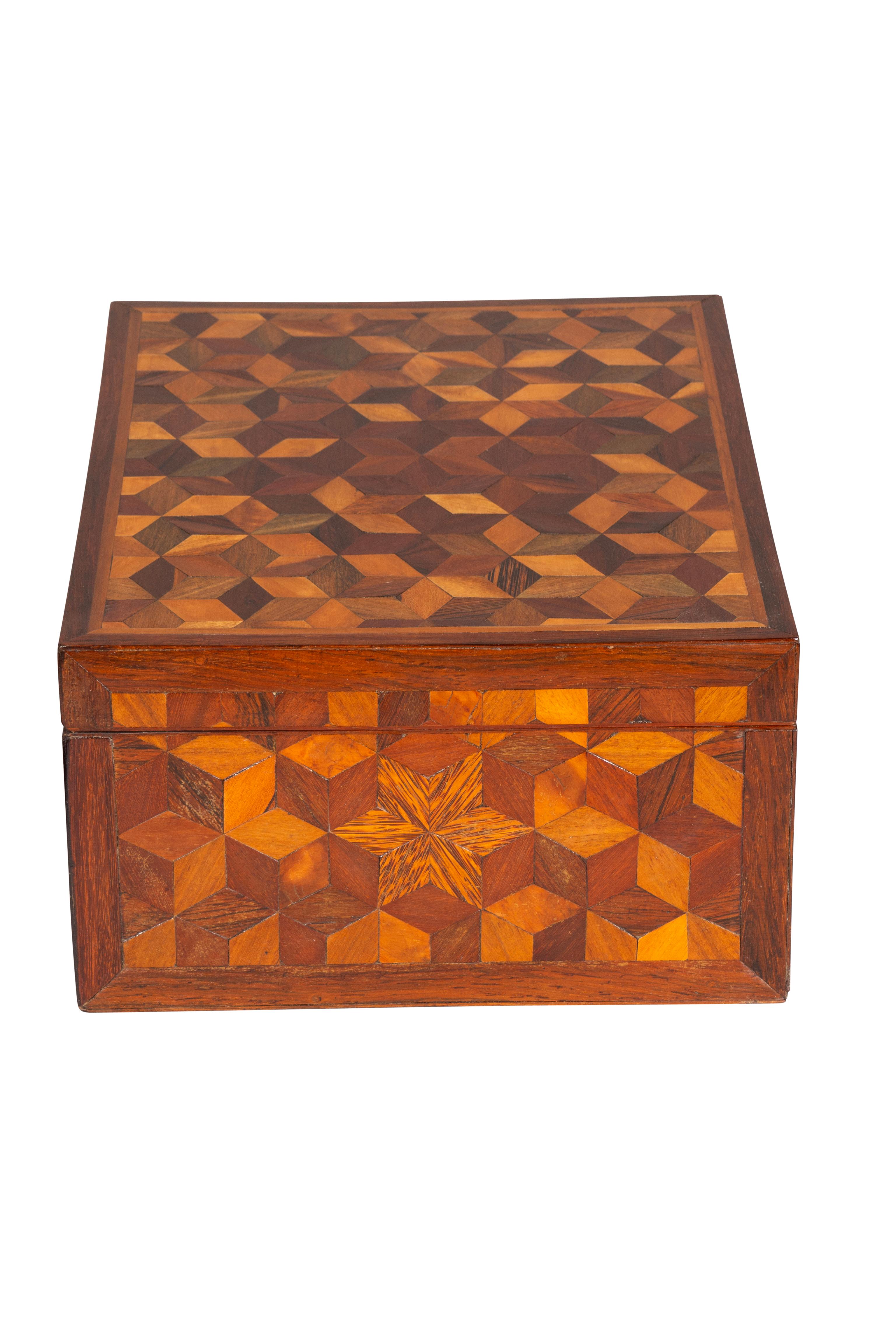 English Regency Parquetry Box For Sale