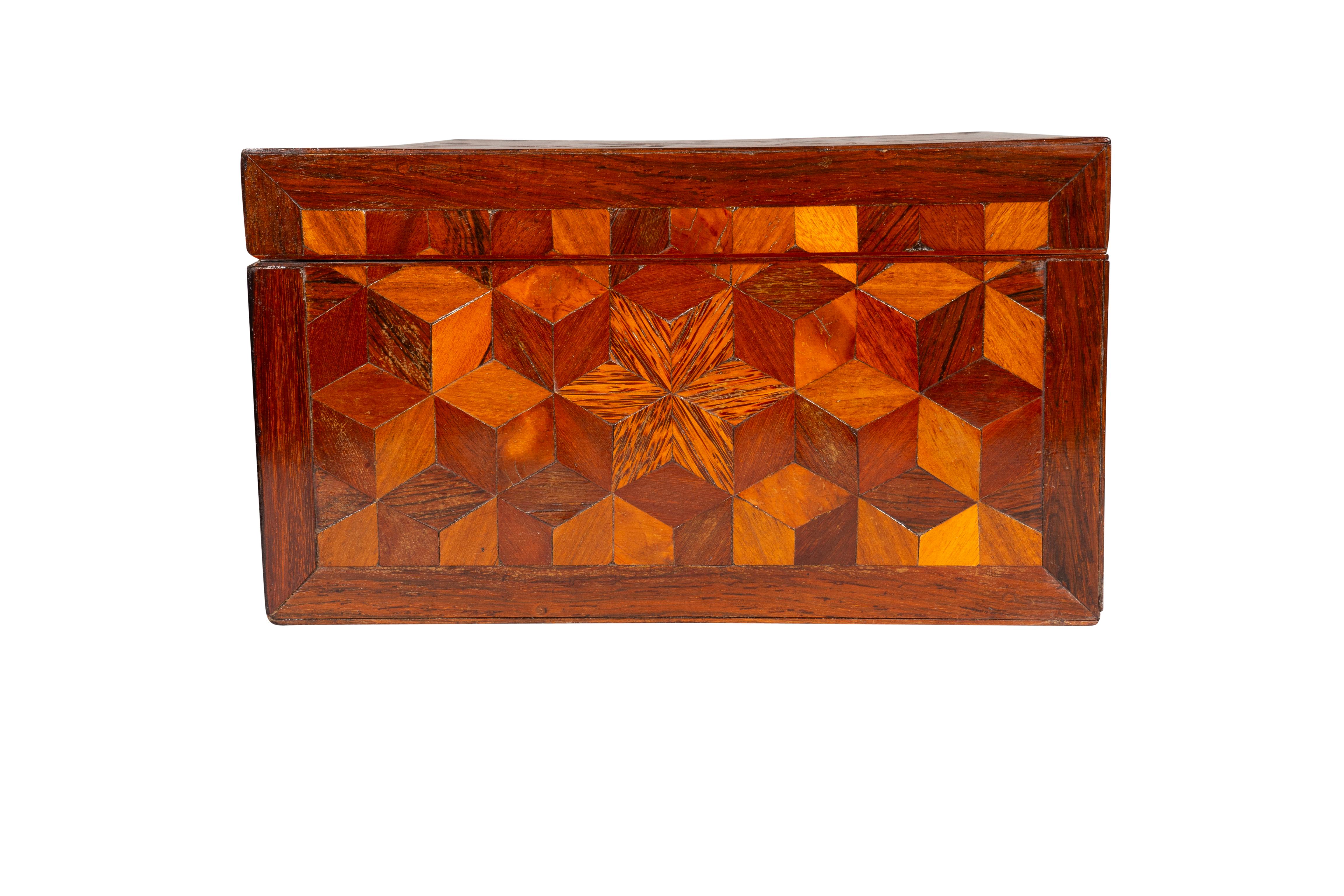 Regency Parquetry Box In Good Condition For Sale In Essex, MA