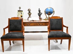 Regency Partners Desk and Chair Set Walnut Writing Table