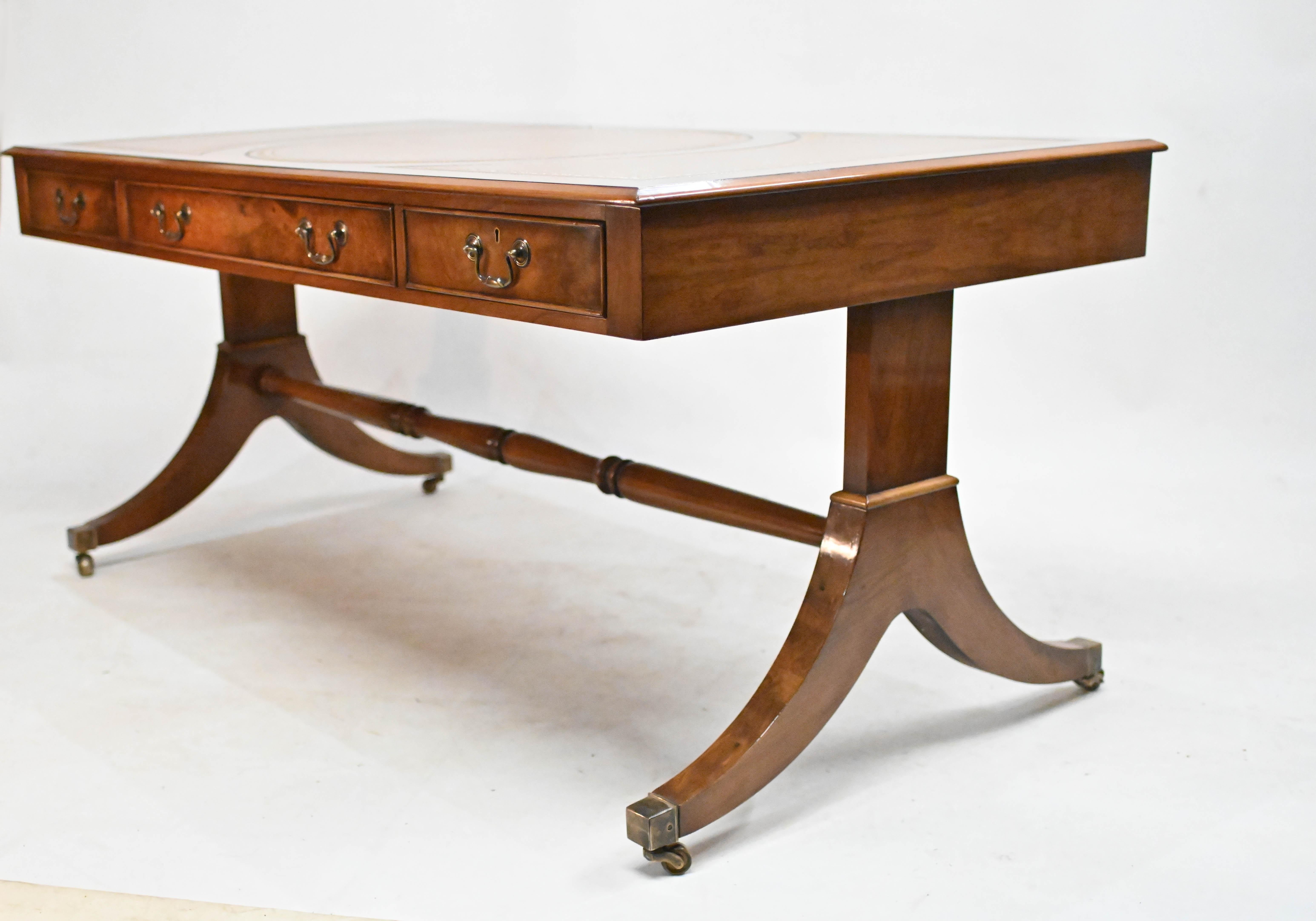 Regency Partners Desk and Chair Set Walnut Writing Table For Sale 4