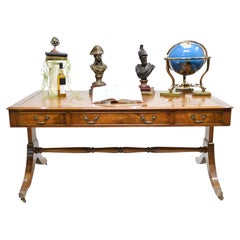Used Regency Partners Desk and Chair Set Walnut Writing Table