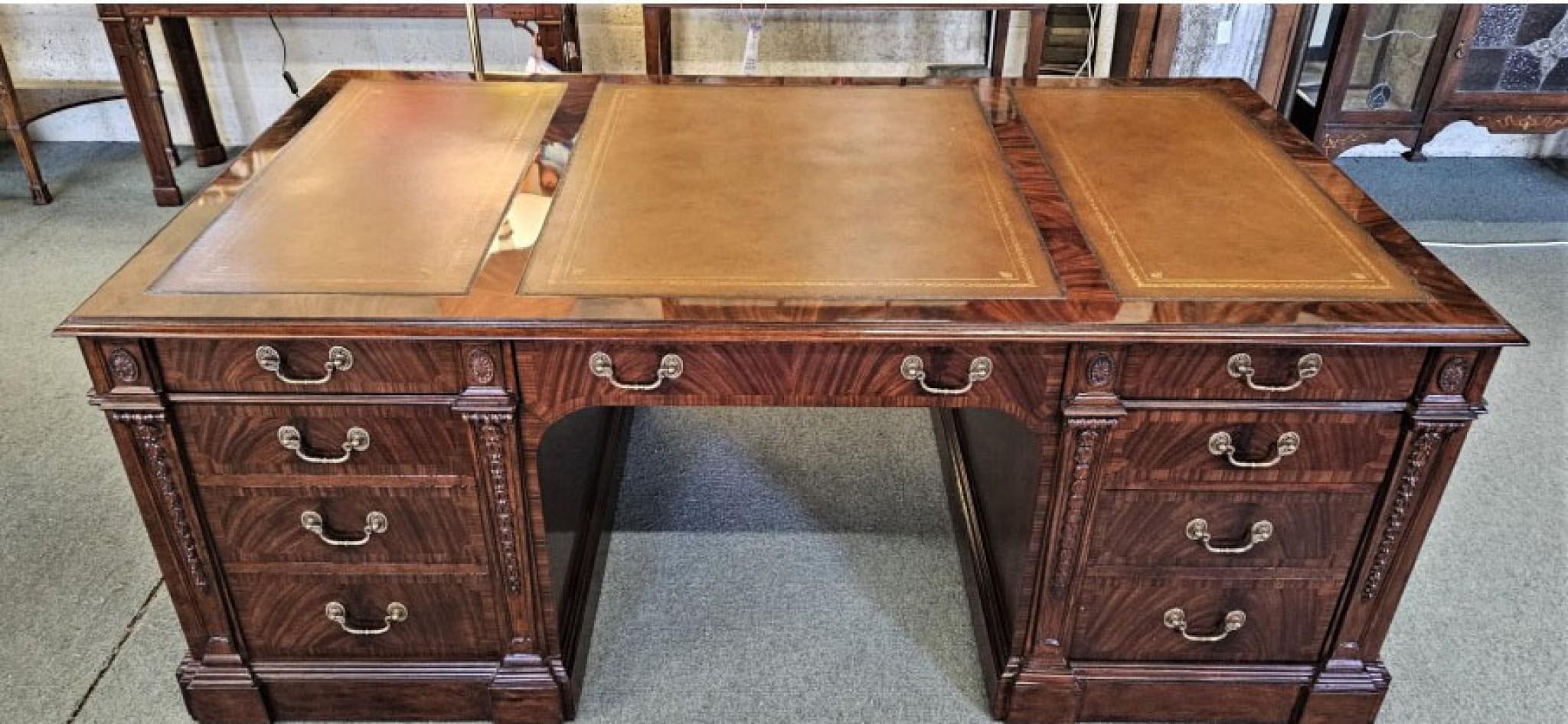 Regency Partners Desk Mahogany Writing Table 3
