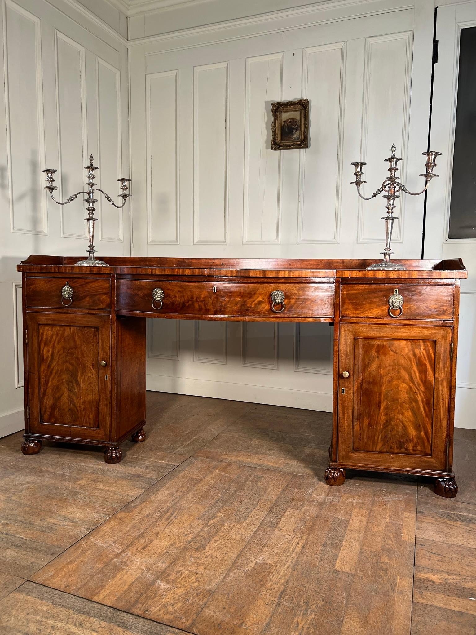 Regency Pedestal Sideboard For Sale 7