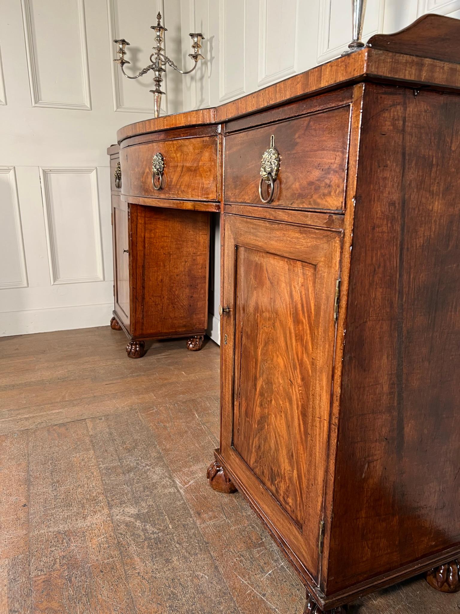Regency Pedestal Sideboard For Sale 9