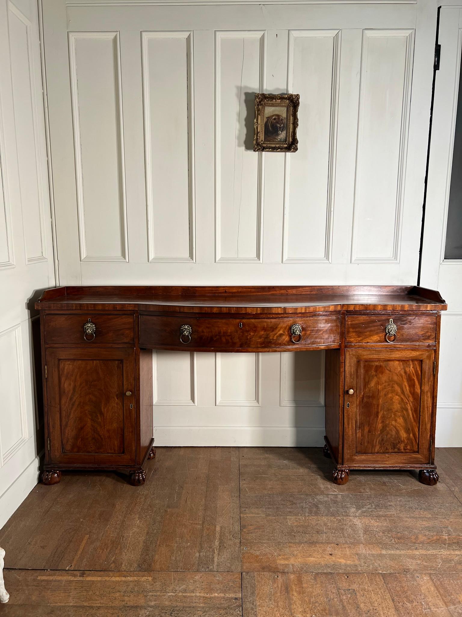 19th Century Regency Pedestal Sideboard For Sale