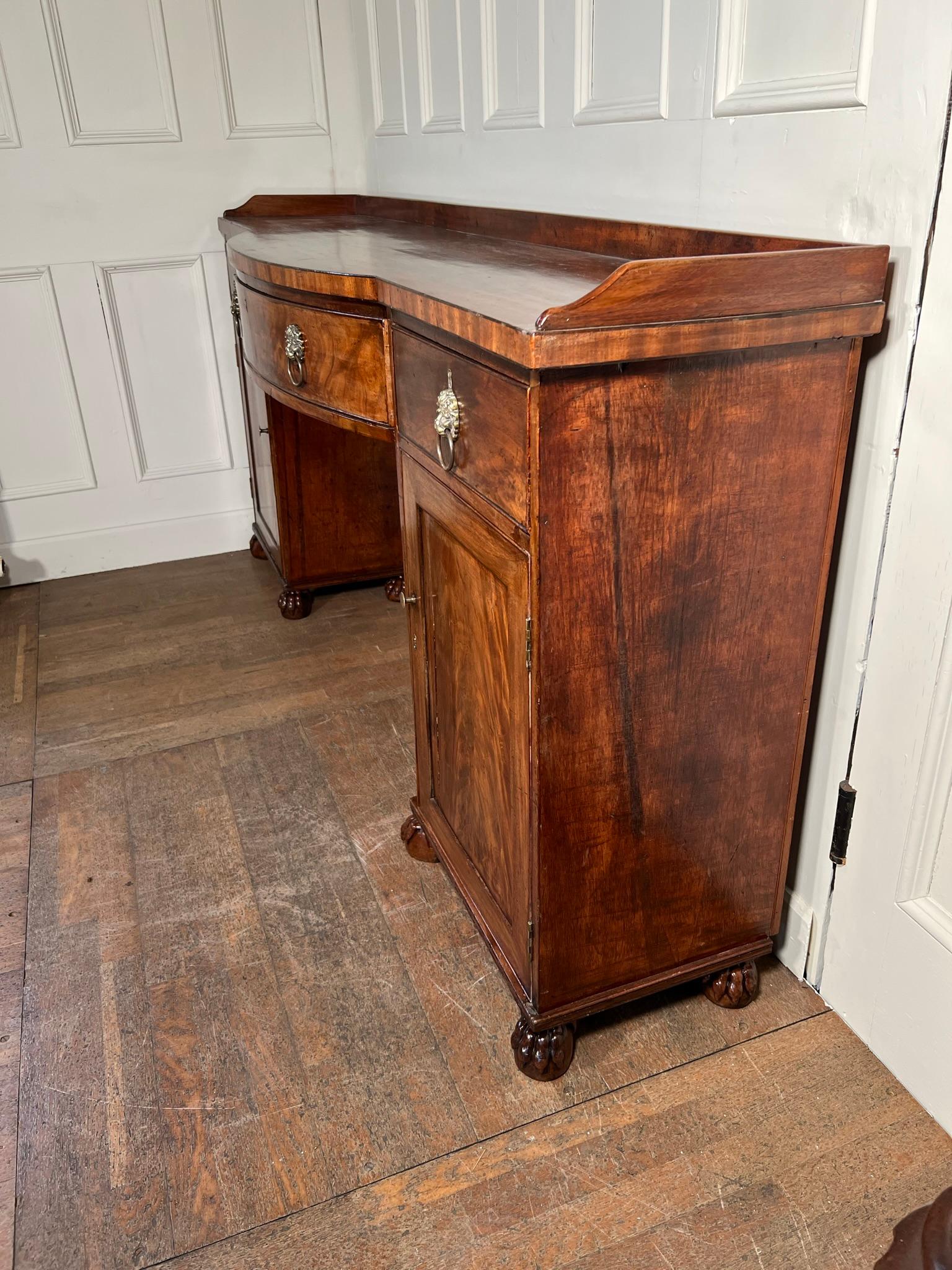 Regency Pedestal Sideboard For Sale 1