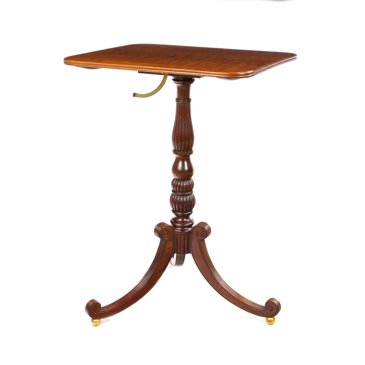 Regency Pedestal Table Attributed to Gillows of Lancaster and London in Plumb Pu In Good Condition In Northwich, GB