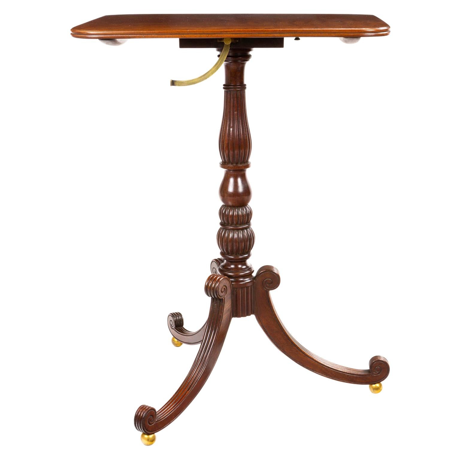 Regency Pedestal Table Attributed to Gillows of Lancaster and London in Plumb Pu