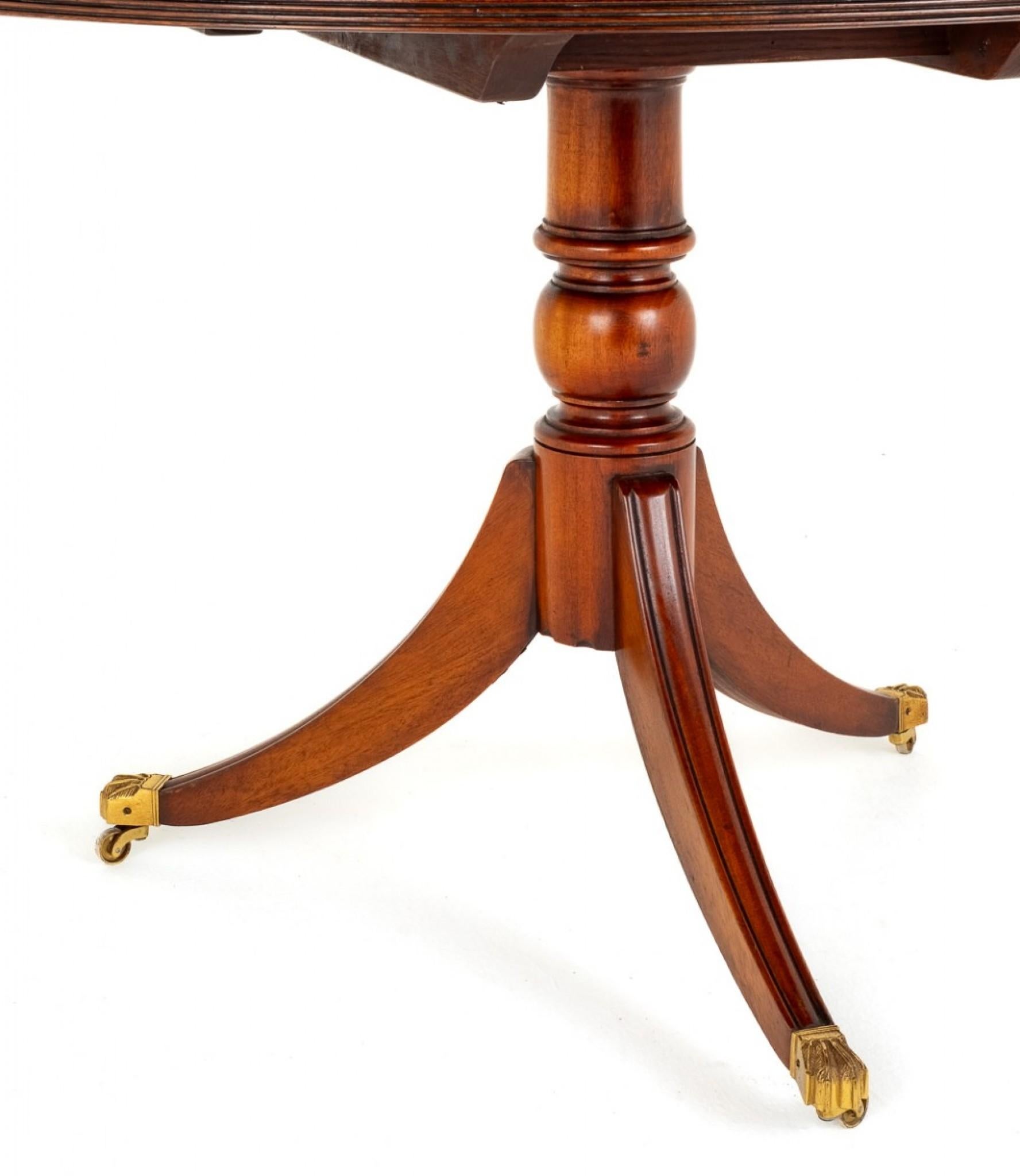Regency Pedestal Table Mahogany Seats 10 3
