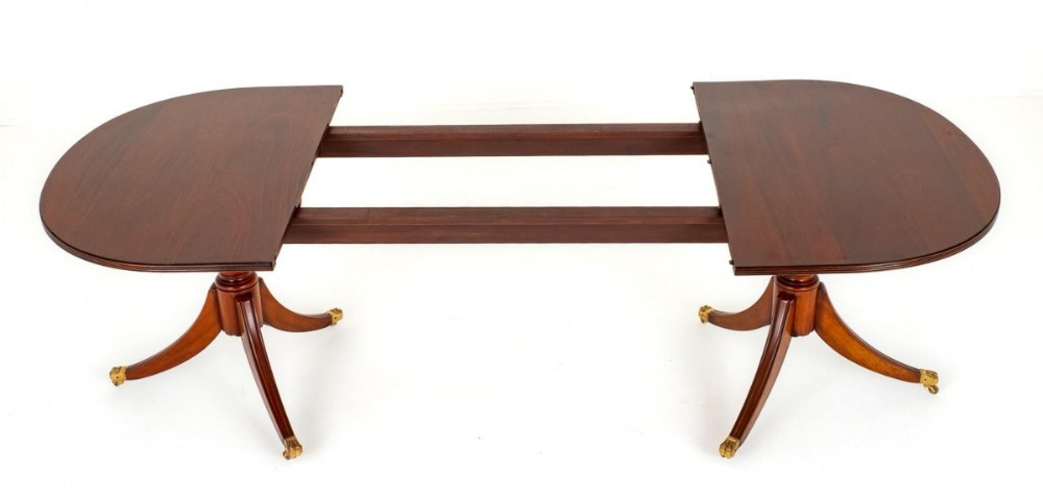 Regency Pedestal Table Mahogany Seats 10 5