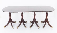 Regency Pedestal Table XL Revival Mahogany 24 Seater