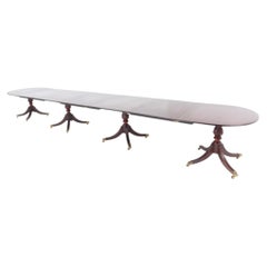Regency Pedestal Table XL Revival Mahogany 24 Seater