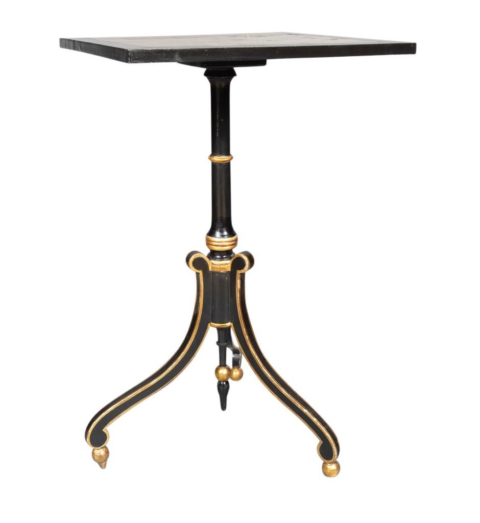 Regency Penwork Candlestand In Good Condition For Sale In Essex, MA
