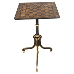 Regency Penwork Candlestand