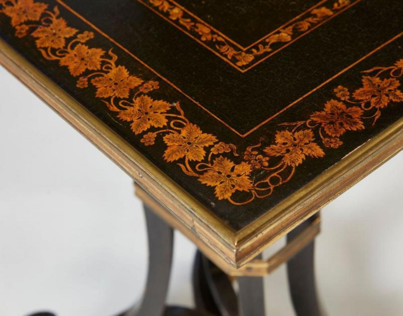 Regency Penwork-Tisch (19. Jahrhundert) im Angebot