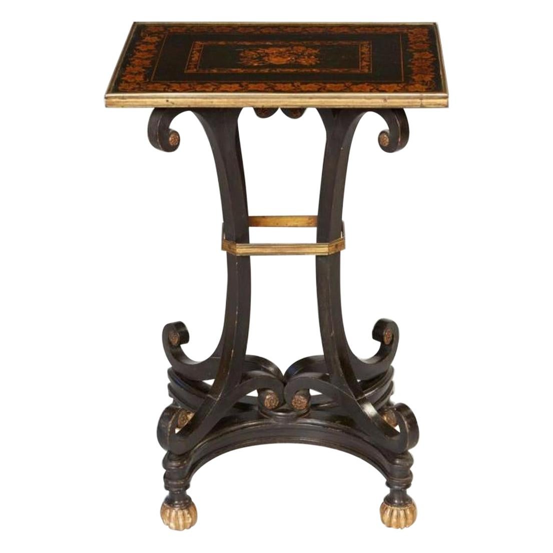 Regency Penwork Table