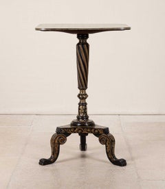 Regency Penwork Tripod Games Table