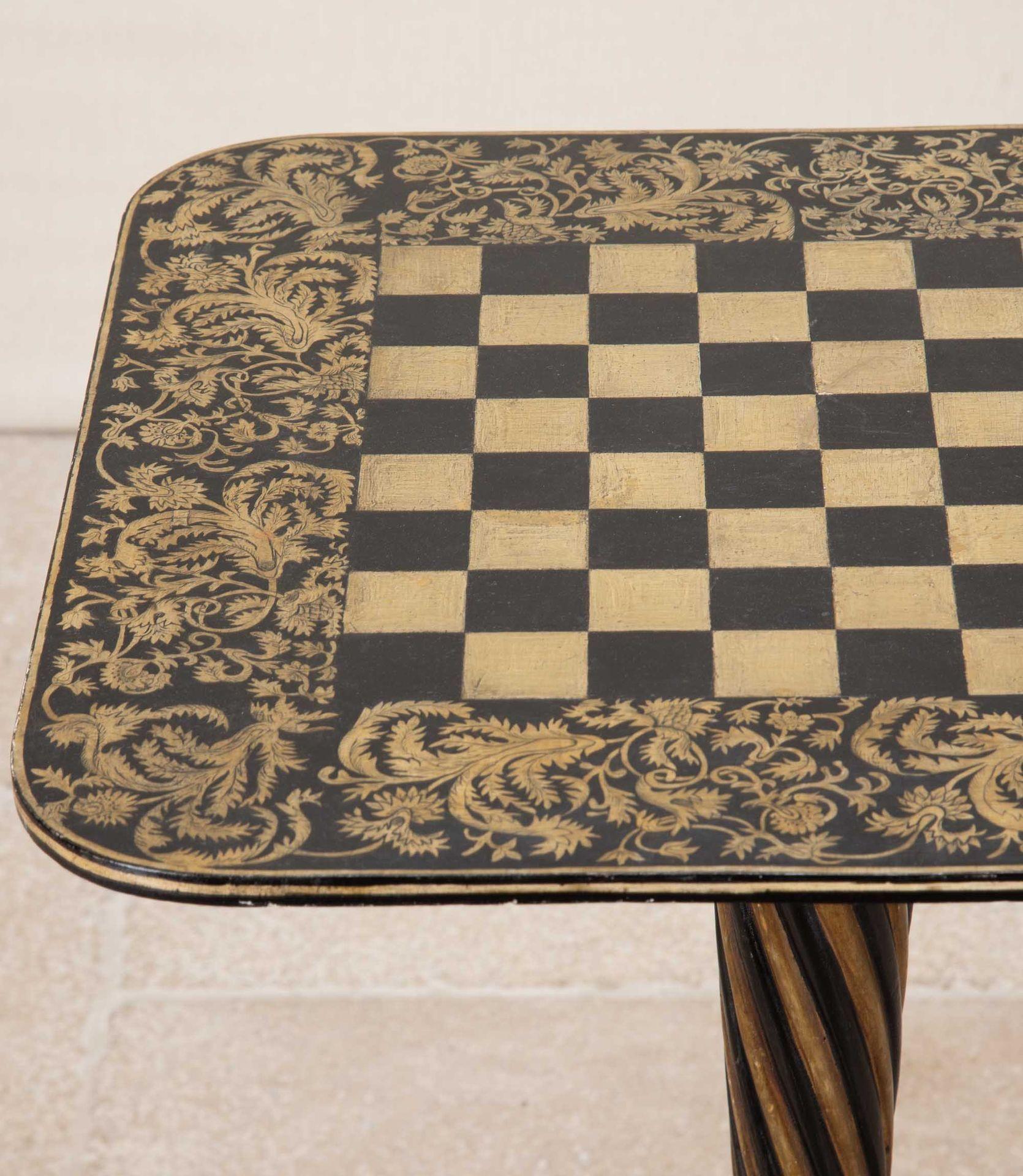 Legno Tavolo da gioco tripode Regency Penwork in vendita