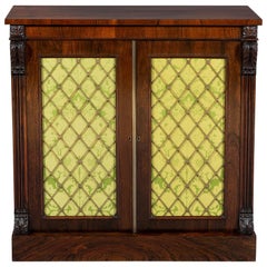Used Regency Period 19th Century Rosewood Two-Door Side Cabinet