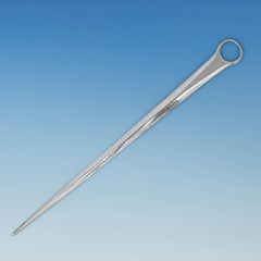 Brocheta para carne de plata de ley antigua del periodo de la Regencia, de Wallis & Hayne Londres 1811