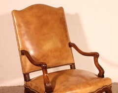 Regency Period Armchair In Walnut - 18th Century