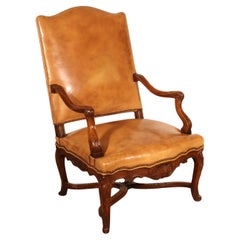 Regency Period Armchair In Walnut - 18th Century