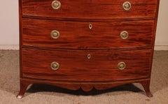 Regency Period Bowfront Chest Of Drawers Circa 1800 With Inlays