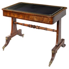 Regency period brass inlaid Library table, circa 1820