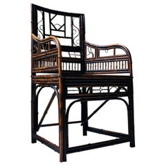 Antique Regency Period ‘Brighton Pavilion’ Bamboo Elbow Chair, circa 1815-1825
