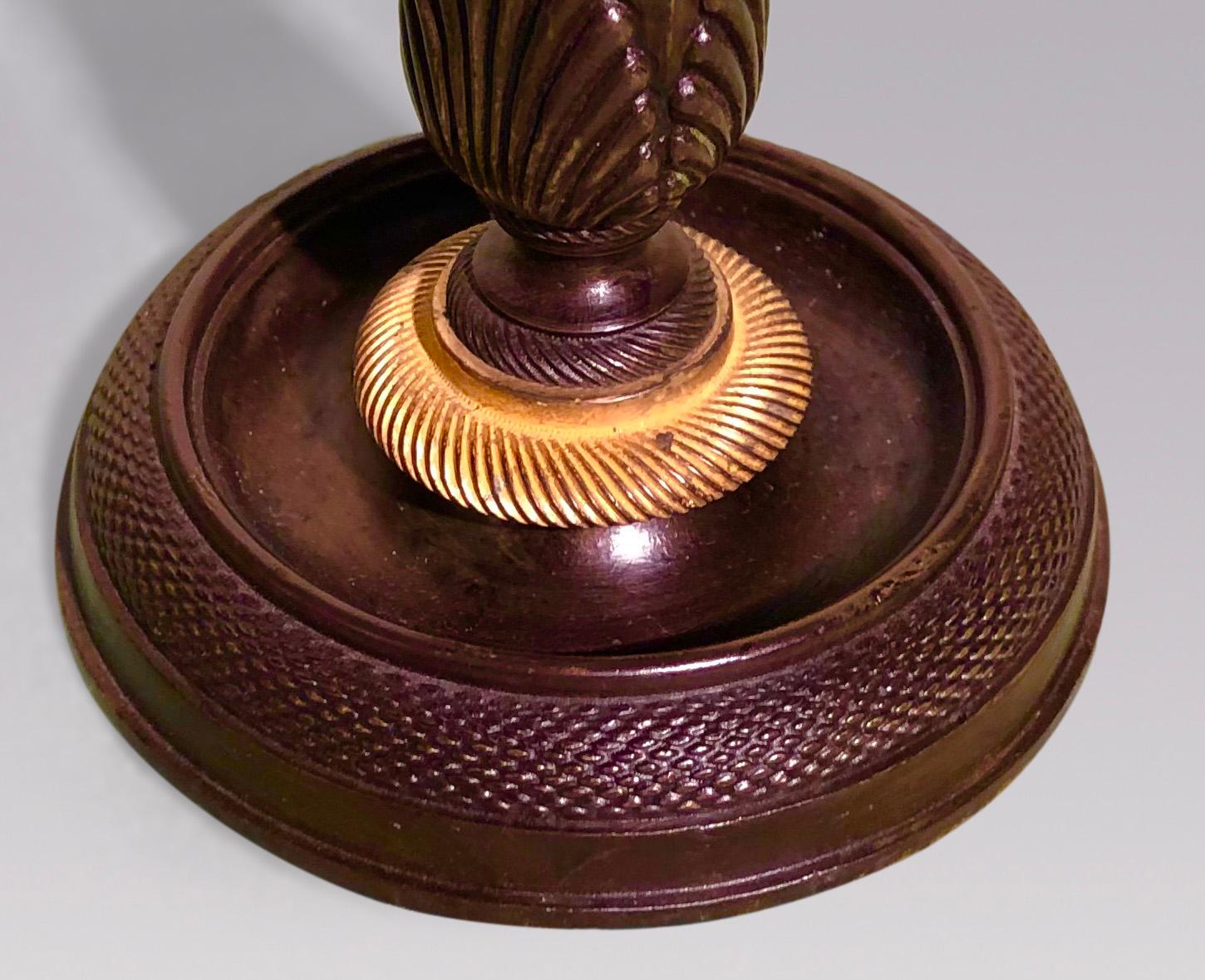 gotische Kerzenständer aus Bronze und Goldbronze aus der Regency-Periode (Englisch) im Angebot