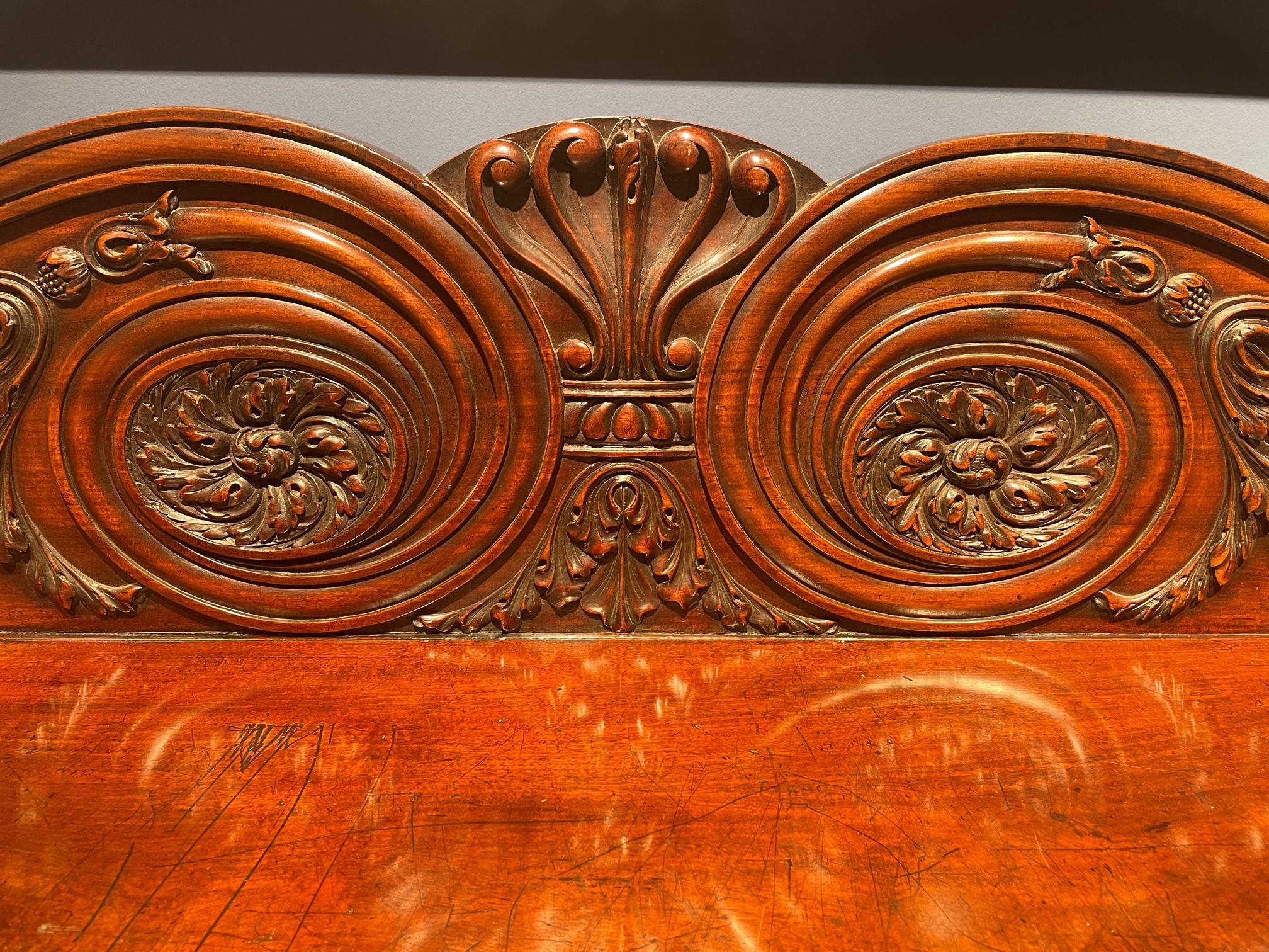 19th Century Regency Period Carved Mahogany Serving Table For Sale