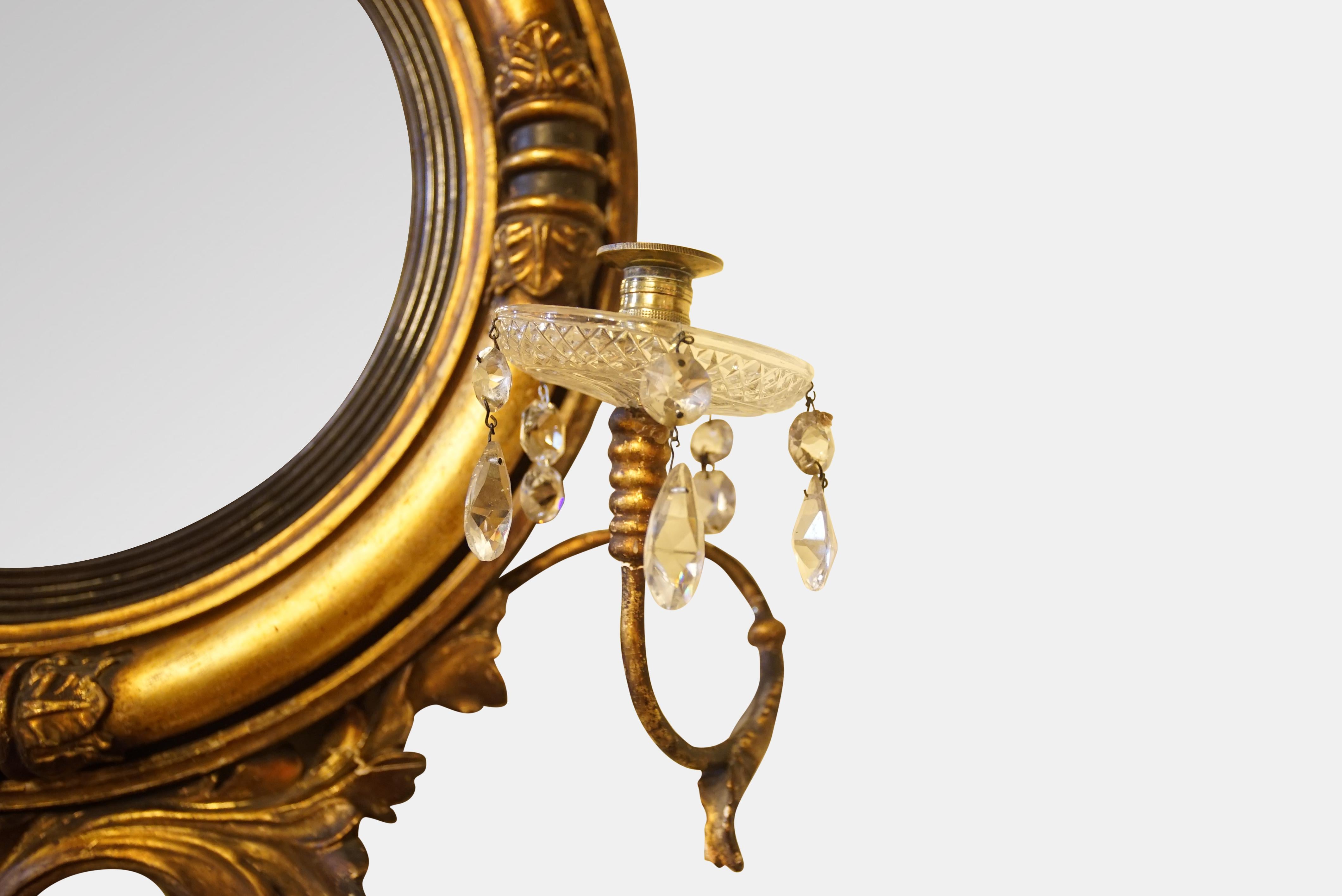 Regency Period Convex Gilt Mirror In Good Condition In Salisbury, GB