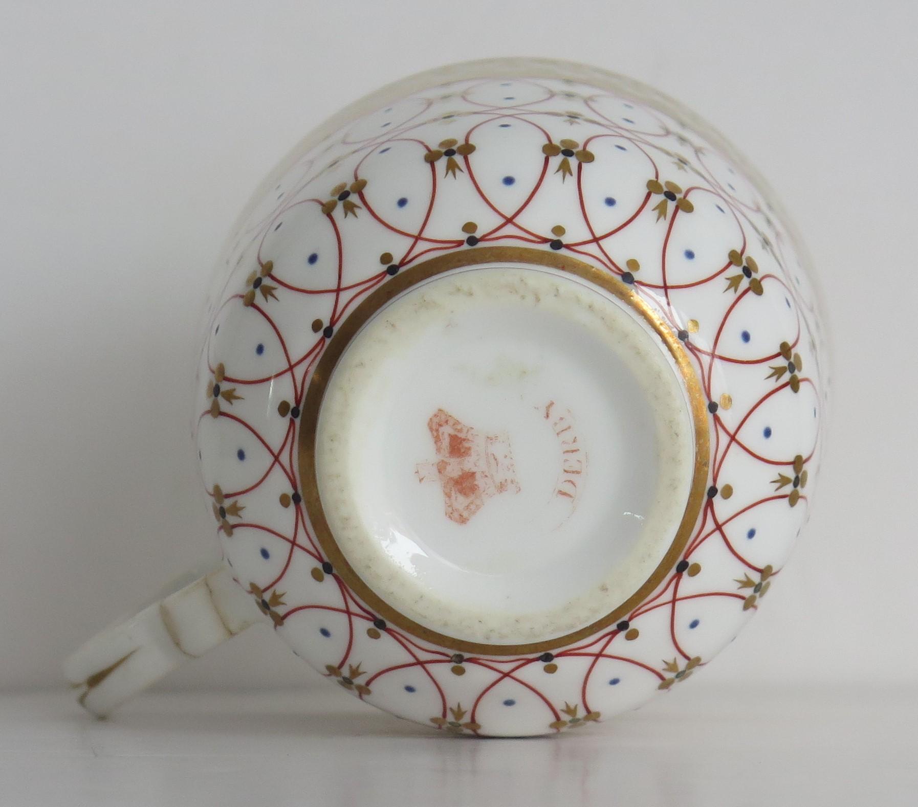 Regency Period Derby Cup and Saucer Duo Hand Painted, Circa 1830 For Sale 7