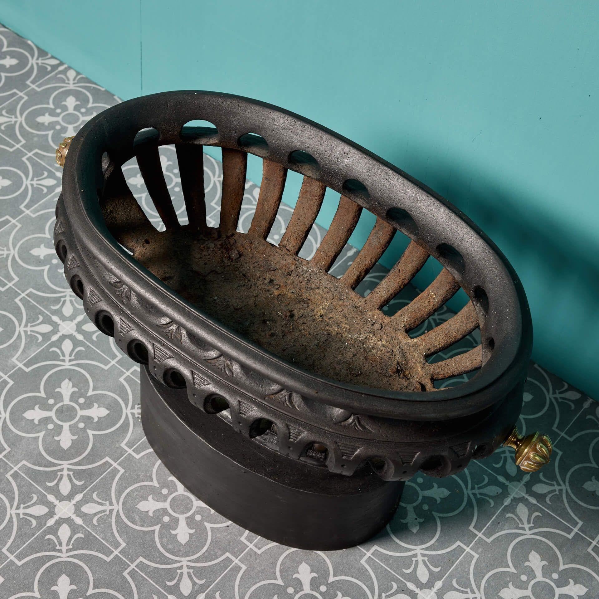 Cast Regency Period English Bowl Fire Grate For Sale