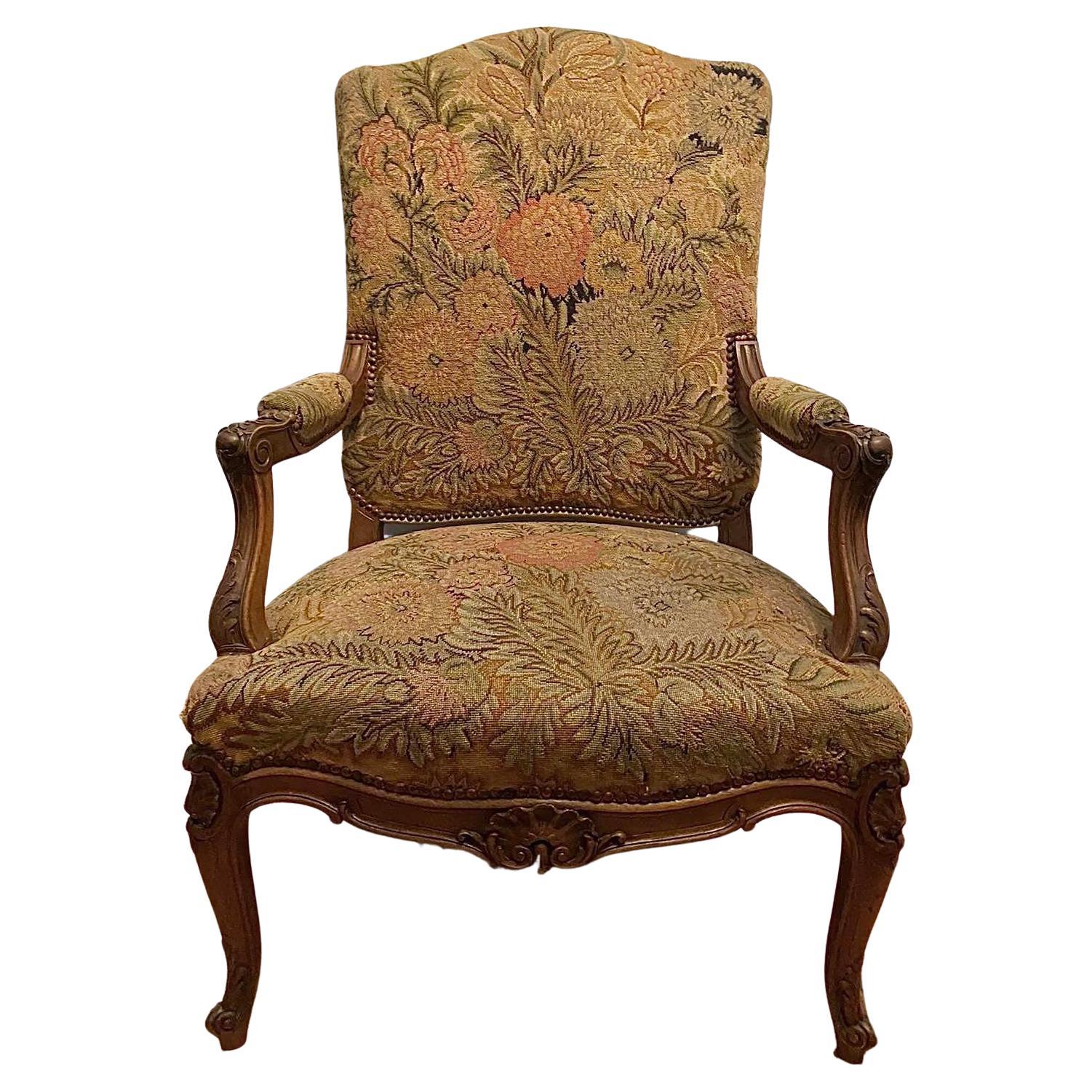 French Regency Period "Fauteuil a La Reine" Armchair, 18th Century - France