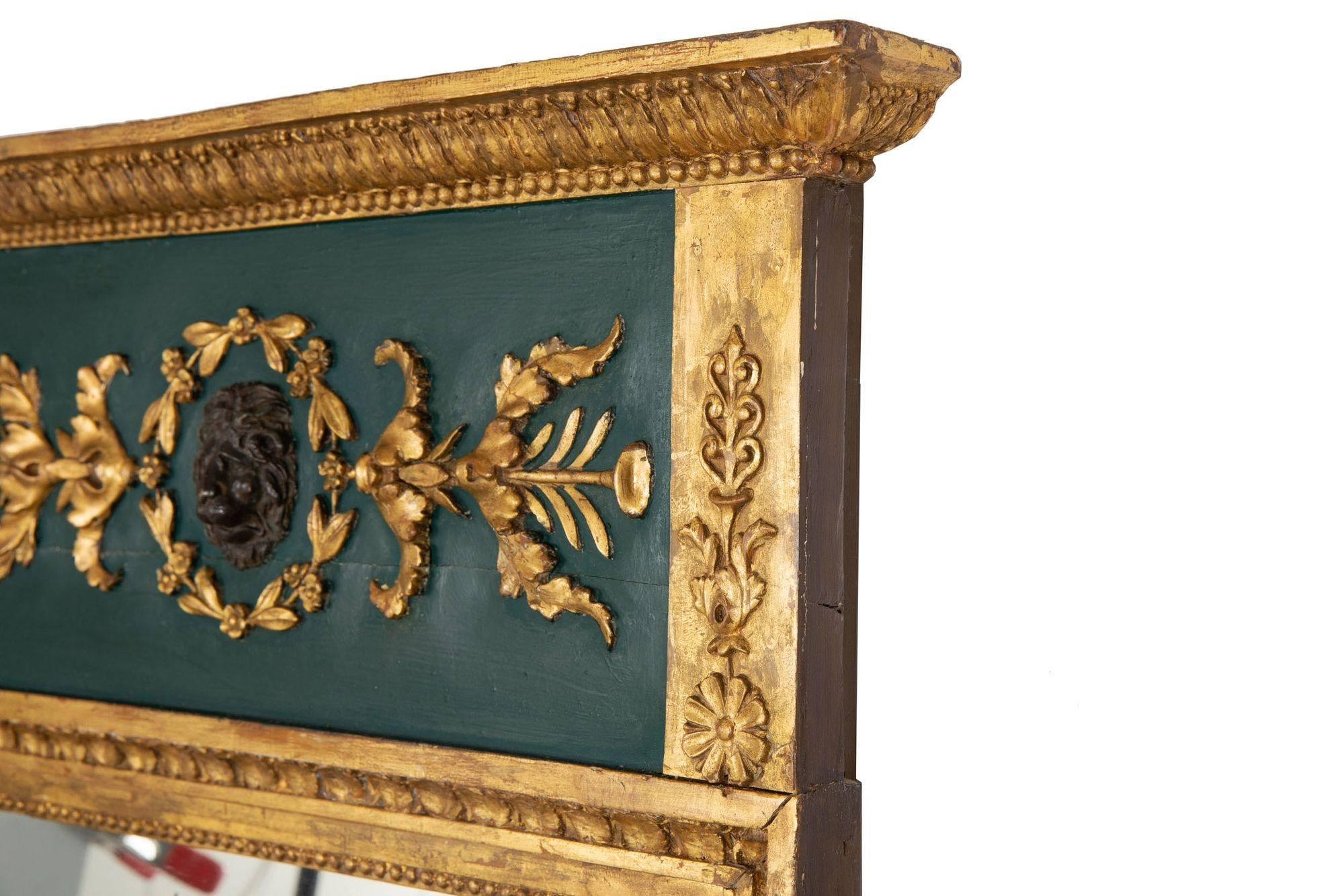 Miroir d'embarcadère doré d'époque Régence avec masque de lion, début du 19ème siècle en vente 6