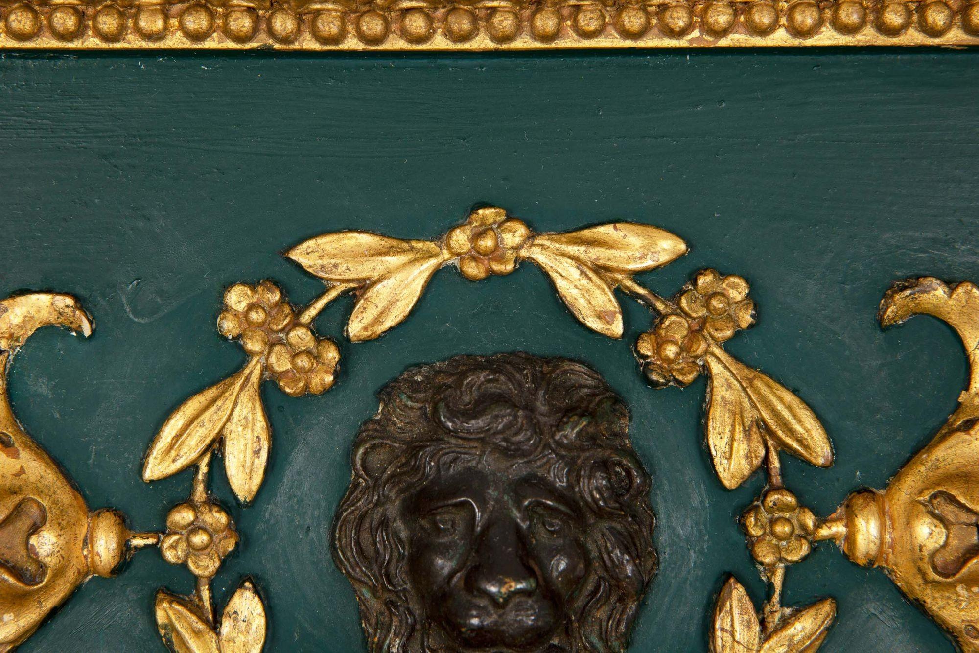 Miroir d'embarcadère doré d'époque Régence avec masque de lion, début du 19ème siècle en vente 10