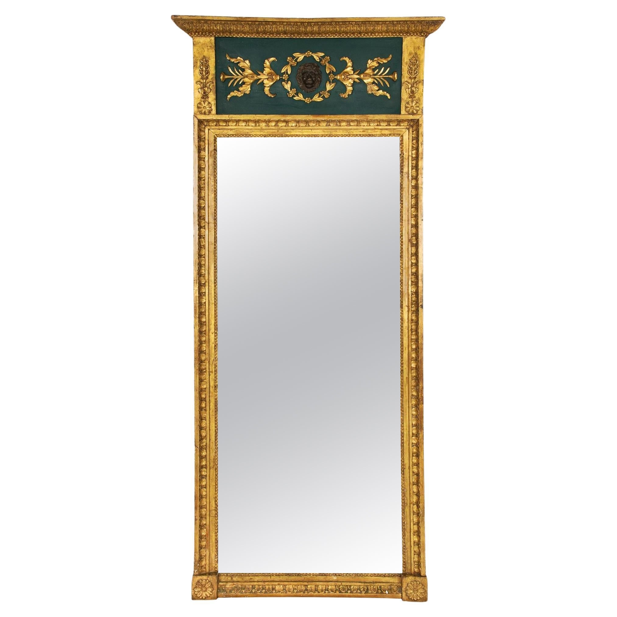 Regency Period Gilded Pier Mirror with Lion’s Mask, early 19th century