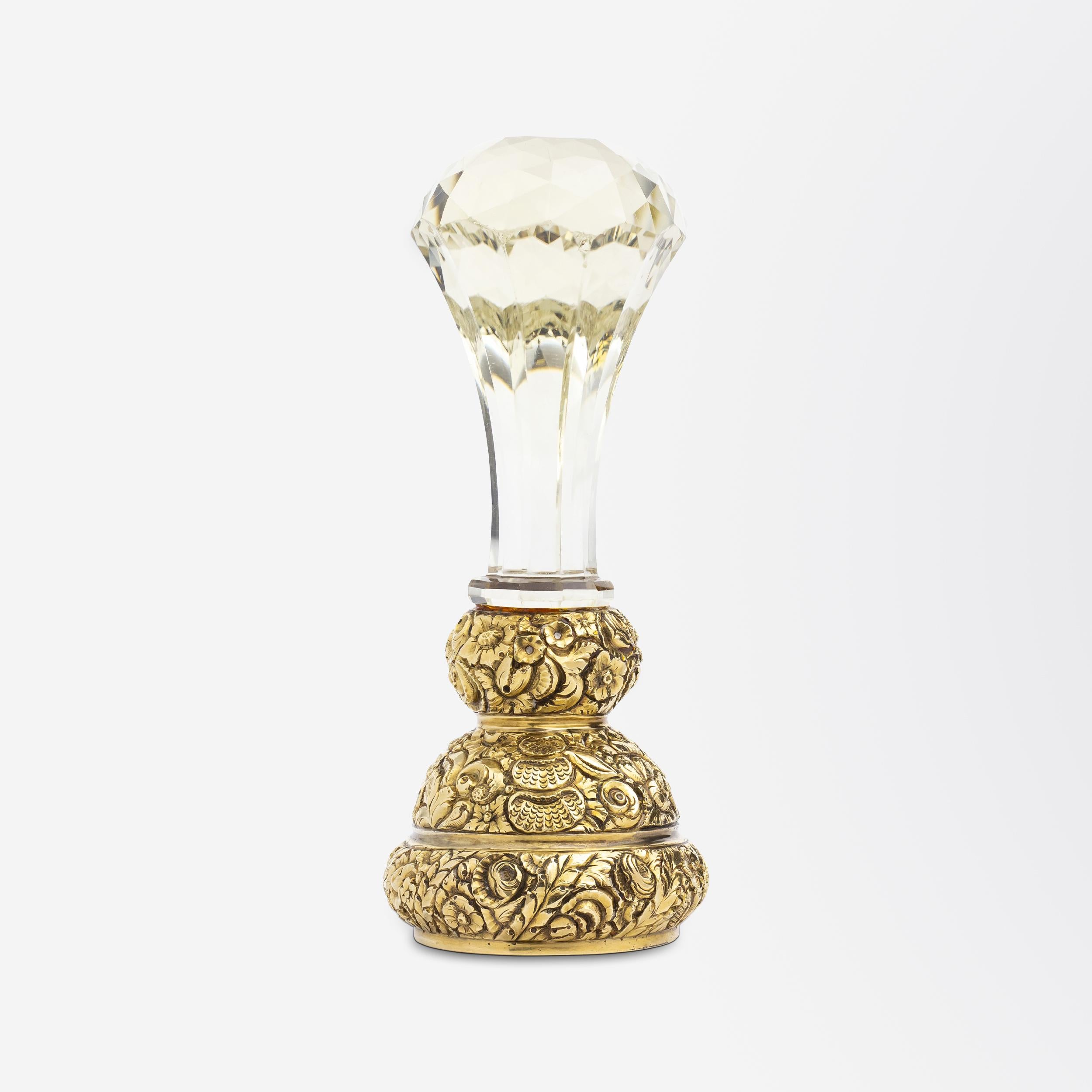 Regency Sceau de bureau de la période Régence en or, améthyste et citrine en vente