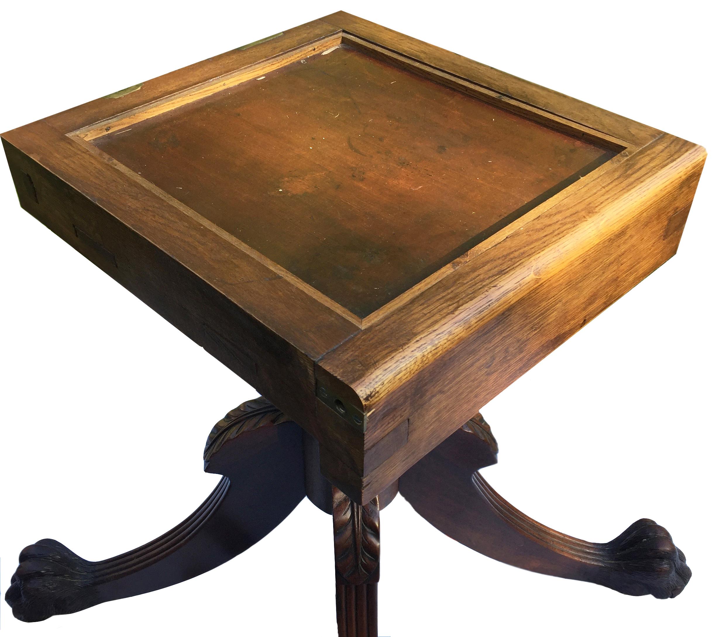 19th Century Regency Period Irish Mahogany Tilt Top Breakfast Table with Claw and Ball Feet For Sale