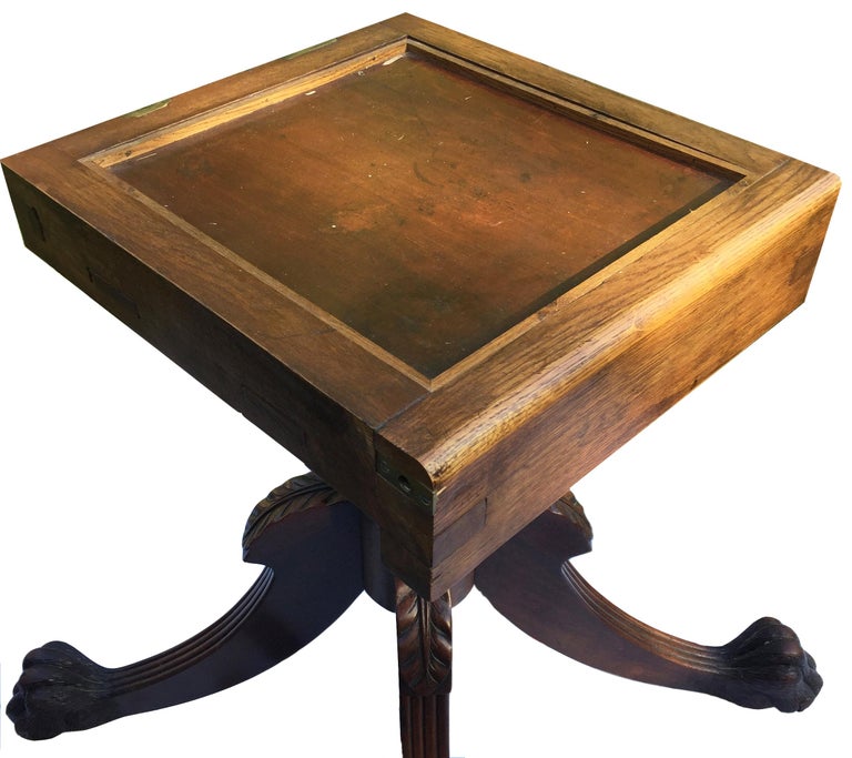 Regency Period Irish Mahogany Tilt Top Breakfast Table with Claw and