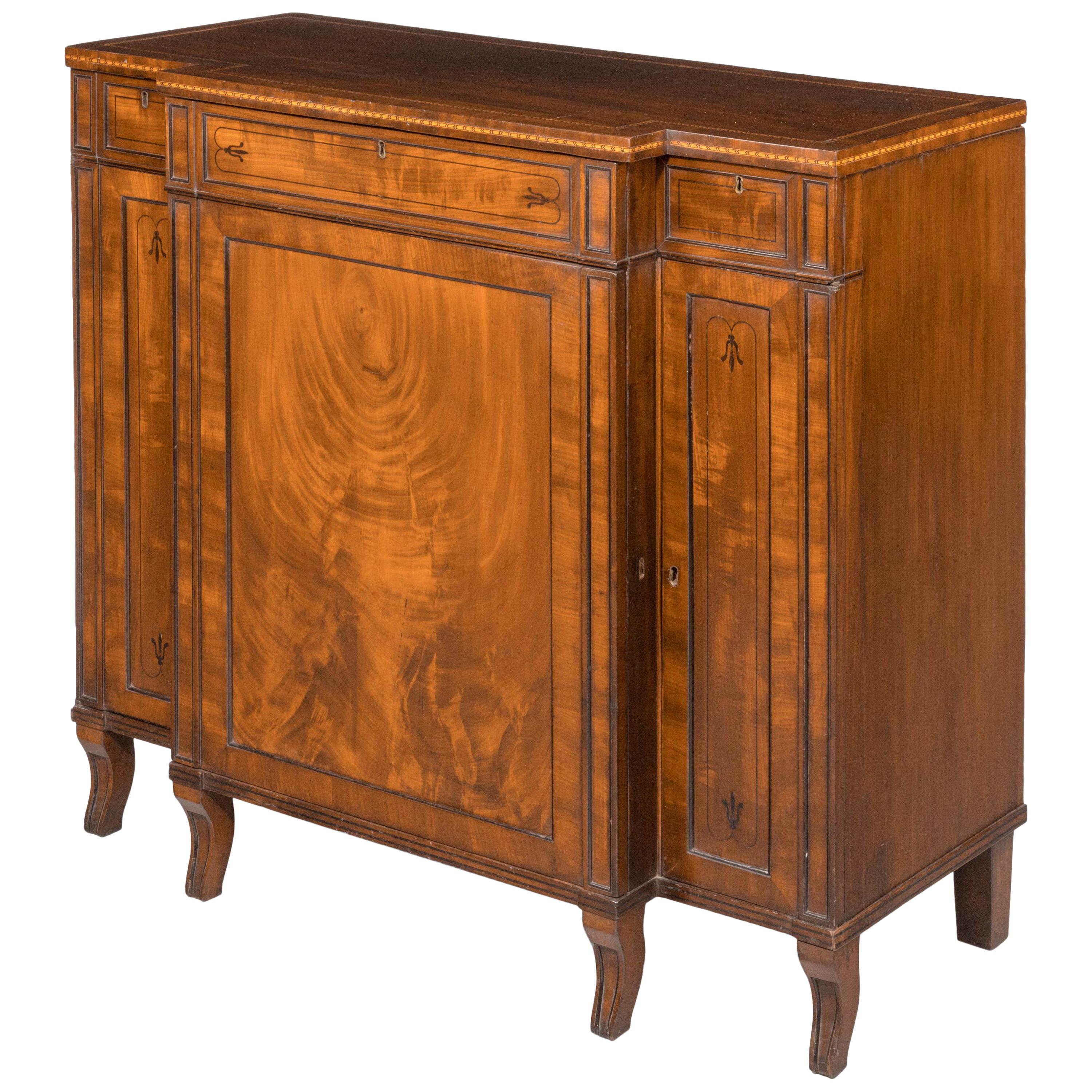 Regency Period Mahogany Breakfront Side Cabinet