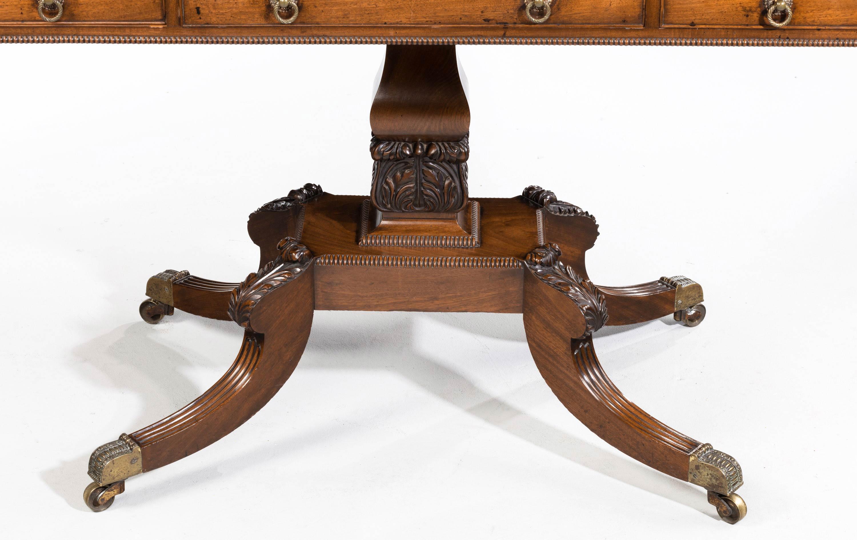 19th Century Regency Period Mahogany Centre Standing Table For Sale
