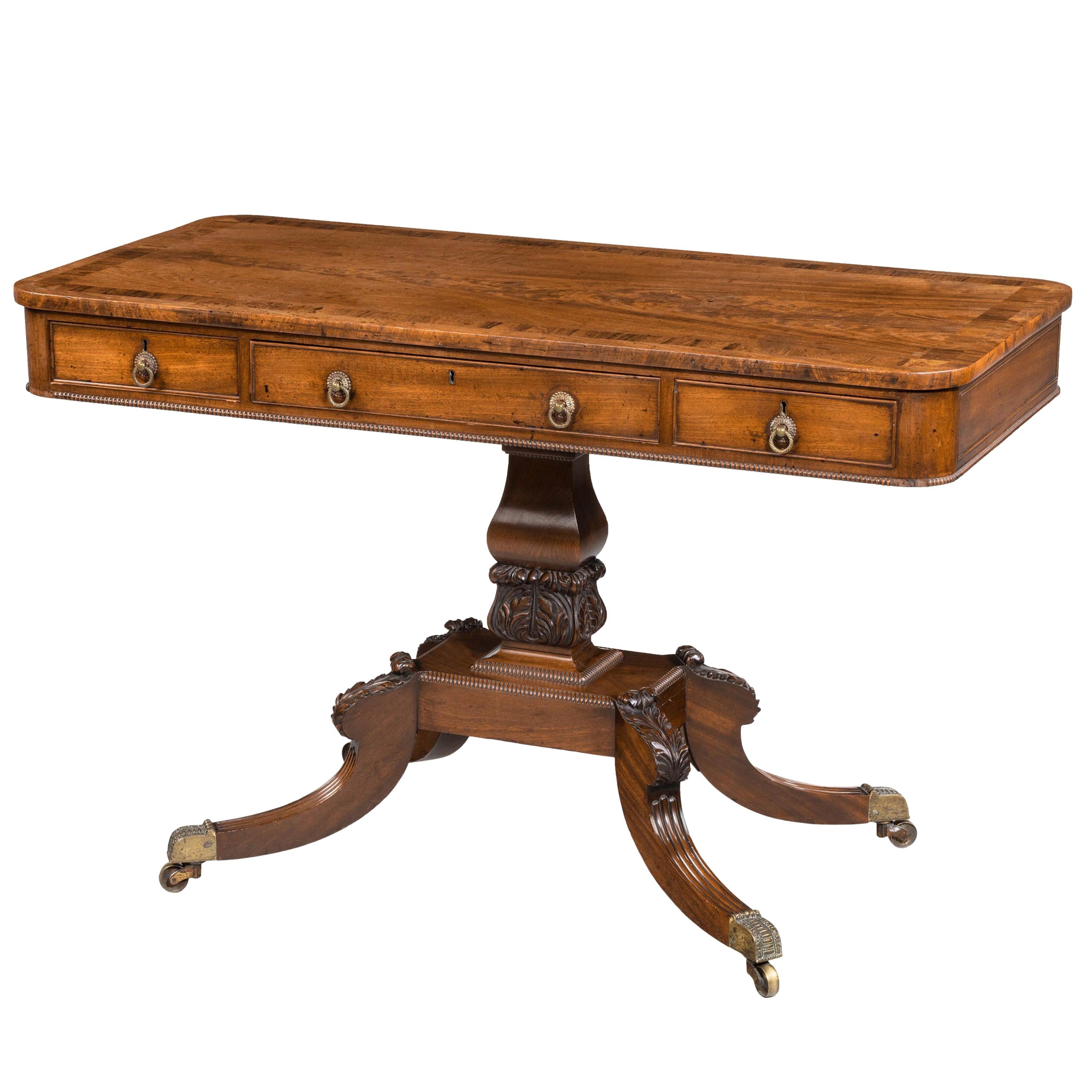 Regency Period Mahogany Centre Standing Table For Sale